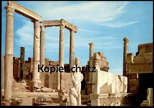 ÄLTERE POSTKARTE LIBYA LEPTIS MAGNA ANTIQUITIES LIBIA RUINS ROMAN MARKET LIBYEN Libiya cpa postcard Ansichtskarte AK
