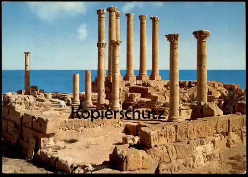 ÄLTERE POSTKARTE SABRATHA ANTIQUITIES LIBYA LIBIA LIBYEN Libiya Sabrata cpa postcard Ansichtskarte AK