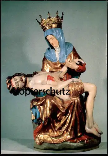 ÄLTERE KARTE GNADENBILD 15. JAHRHUNDERT WALLFAHRTSKIRCHE ZU BORNHOFEN RHEIN LORELEY Jesus Maria Ansichtskarte postcard