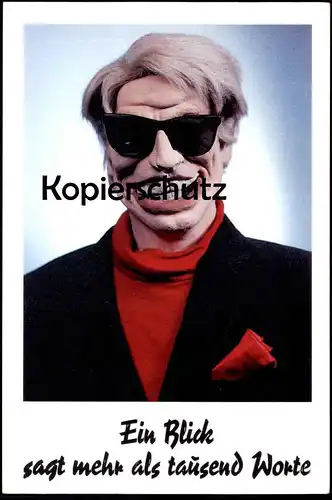 POSTKARTE HURRA DEUTSCHLAND TV SATIRE SHOW EIN BLICK SAGT MEHR ALS TAUSEND WORTE HEINO MUSIKER MUSIK Ansichtskarte AK