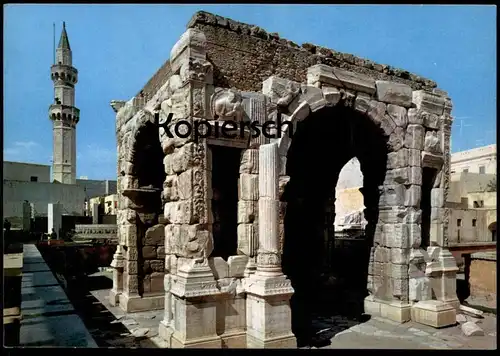 ÄLTERE POSTKARTE TRIPOLI MARCUS AURELIUS ARCH LIBYA LIBIA LIBYEN Tripolis Libiya Marco Aurelio postcard Ansichtskarte AK