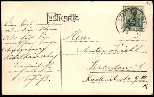 ALTE POSTKARTE STUTTGART WILHELMA 1906 Cannstatt castle chateau cpa Ansichtskarte AK