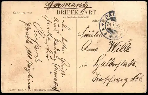 ALTE POSTKARTE SUMATRA PADANG OFFICIERS KAMPEMENT 1914 INDONESIA Indonesien Ansichtskarte postcard cpa AK