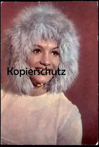 ÄLTERE POSTKARTE GALINA YATSKIN YATSKINA FILME 1963 1966 1970 1971 1972 Pelz Schauspielerin actress actrice postcard cpa