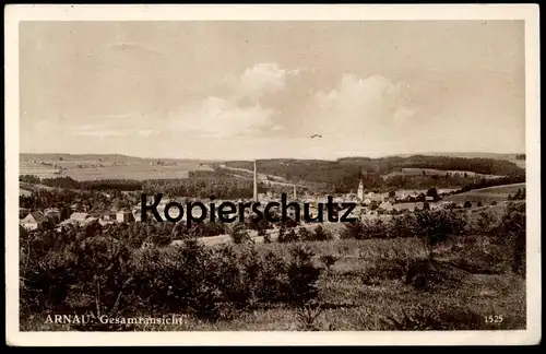ALTE POSTKARTE ARNAU ELBE GESAMTANSICHT 1933 HOSTINNE Böhmen ceska republika czech republic