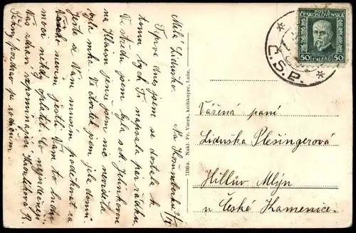 ALTE POSTKARTE ZEMSKY USTAV PRO DETI TUBERKULOSNI KOSUMBERK U LUZE ceska republika Tschechische Republik czech republic
