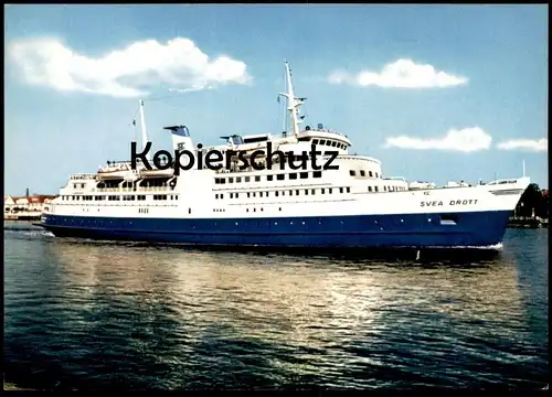 ÄLTERE POSTKARTE MS SVEA DROTT TRAVEMÜNDE KOPENHAGEN HÄLSINGBORG FÄHRE ferry Schiff Motorschiff ship bateau postcard