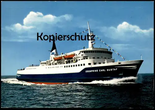 ÄLTERE POSTKARTE MS KRONPRINS CARL GUSTAF FÄHRE ferry Schiff Motorschiff ship bateau Ansichtskarte postcard