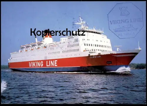ÄLTERE POSTKARTE M.S. TURELLA FÄHRSCHIFF FÄHRE VIKING LINE KAPELLSKÄR MARIEHAMN ferry Schiff Motorschiff ship postcard