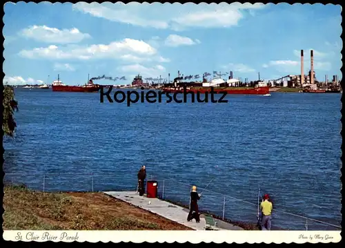 ÄLTERE POSTKARTE ST. CLAIRE RIVER PARADE CARGO SHIPS U.S. STEEL H. ROGERS & HARRY COULBY PICKANDS ship Angler postcard