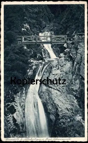 ALTE POSTKARTE WASSERFÄLLE BEI ALLERHEILIGEN 1933 OPPENAU STEMPEL MITTENMAIERS KURHAUS Ansichtskarte AK cpa postcard