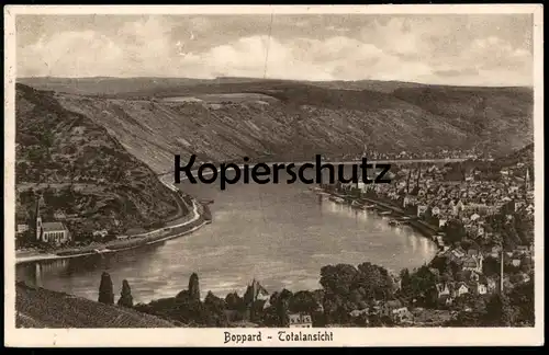 ALTE POSTKARTE BOPPARD TOTALANSICHT PANORAMA GESAMTANSICHT 1926 Ansichtskarte cpa postcard AK