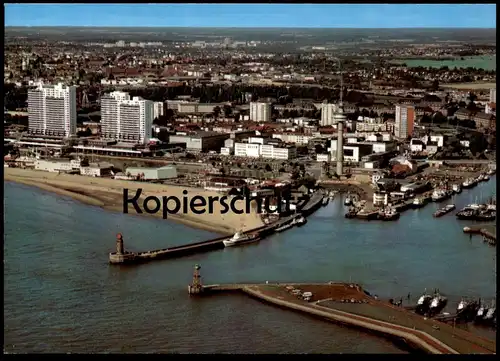 ZWEI ÄLTERE POSTKARTEN BREMERHAVEN GEESTEMÜNDUNG RADARTURM & STADTMITTE GEESTEMOLE Ansichtskarte cpa AK