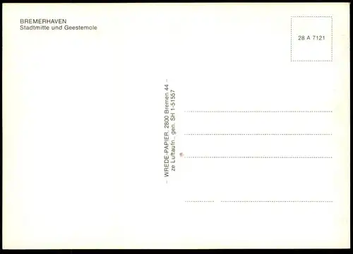ZWEI ÄLTERE POSTKARTEN BREMERHAVEN GEESTEMÜNDUNG RADARTURM & STADTMITTE GEESTEMOLE Ansichtskarte cpa AK