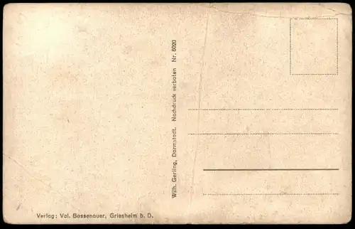 ALTE POSTKARTE GRIESHEIM BEI DARMSTADT NEUE DARMSTÄDTER STRASSE KARL HOFMANN EISENWAREN FRISEUR Strassenbahn postcard AK