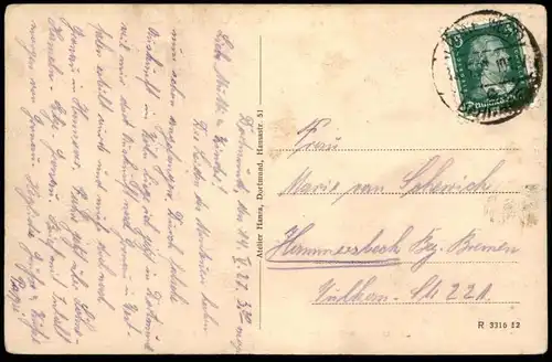 ALTE POSTKARTE DORTMUND HAUPTBAHNHOF WARTESAAL I. UND II. KLASSE Bahnhof Station Gare Kaffee Eis Ansichtskarte cpa