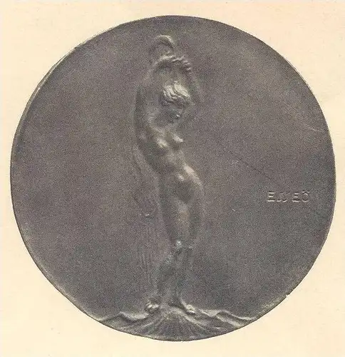 ALTE POSTKARTE PROFESSOR KARL BRANDI 1928 ELISABETH VON ESSEÖ MÜNCHEN money coin Münze Medaille Medal Monnaie Nude Nu