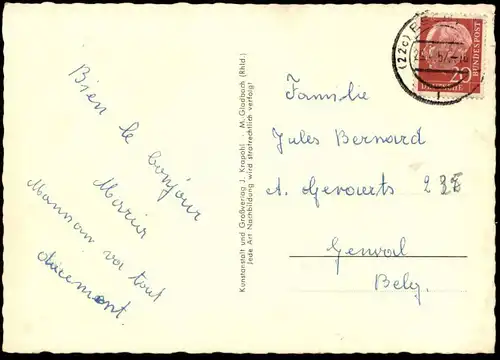 ALTE POSTKARTE ESCHWEILER ROSENALLEE MIT POSTAMT Post Ansichtskarte AK cpa postcard