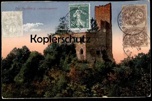ALTE POSTKARTE DIE SPESBURG MITTELVOGESEN Andlau Vogesen Vosges Chateau Castle Schloss postcard cpa Ansichtskarte France