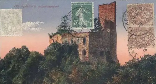 ALTE POSTKARTE DIE SPESBURG MITTELVOGESEN Andlau Vogesen Vosges Chateau Castle Schloss postcard cpa Ansichtskarte France