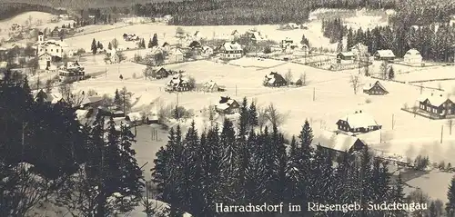 ALTE POSTKARTE HARRACHSDORF RIESENGEBIRGE Harrachov Krkonose Karkonosze Sudetengau Stempel Sport-Lehrgang postcard cpa