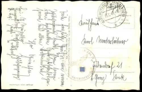 ALTE POSTKARTE HARRACHSDORF RIESENGEBIRGE Harrachov Krkonose Karkonosze Sudetengau Stempel Sport-Lehrgang postcard cpa