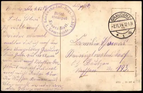 ALTE POSTKARTE GRAUDENZ ALTE HÄUSER AM SCHLOSSBERG 1915 Feldpost Grudziadz Polska Poland Polen Pommern AK cpa postcard