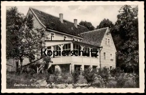 ALTE POSTKARTE GASTHAUS & PENSION REUSSENKREUZ 1943 ODENWALD Beerfelden Ober-Sensbach Sensbachtal Michelstadt Oberzent