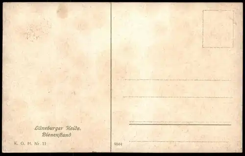 ALTE POSTKARTE LÜNEBURGER HEIDE BIENENKORB Biene Bienen Ruche Skip Beehive Bee apiculture apiary beekeeping cpa postcard