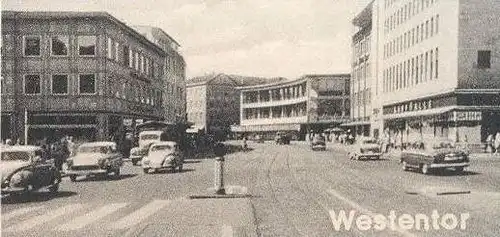 ÄLTERE POSTKARTE HAMM BMW ISETTA VW KÄFER WESTENTOR JAHN-FREIBAD AHSEGRUND OBERLANDESGERICHT BÄRENBRUNNEN cpa postcard