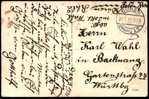 ALTE POSTKARTE DÜREN ALS GARNISONSTADT AN DER HAUPTWACHE Musikkapelle Militär military Soldat soldier Uniform Garnison