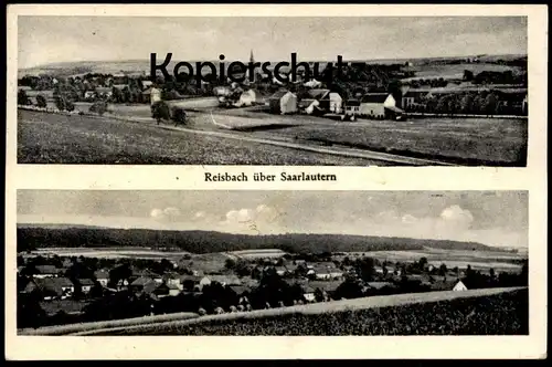 ALTE POSTKARTE REISBACH ÜBER SAARLAUTERN 1939 SAARWELLINGEN SAARGEBIET SAAR cpa postcard AK Ansichtskarte