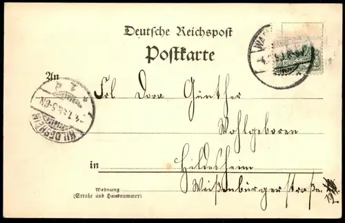ALTE POSTKARTE WARENDORF IM WINTER EMSBRÜCKE 1899 EMS Ansichtskarte AK cpa postcard hiver Schnee snow neige