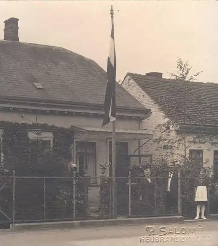 ALTE POSTKARTE NEUBRANDENBURG HAUS PAUL SALOMÉ PHOTOGRAPH Krämer(?)straße 12 Judaica Judaika Jüdisch Jew Jewish postcard