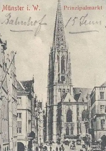 ALTE POSTKARTE MÜNSTER PRINZIPALMARKT 1904 SPIELENDE ENGEL KINDER Putten ange angel cpa postcard AK Ansichtskarte