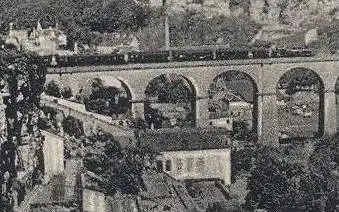 ALTE POSTKARTE LUXEMBOURG LE PLATEAU DU RHAM Dampflok locomotive à vapeur steam train Chemin de fer Railway Luxemburg AK