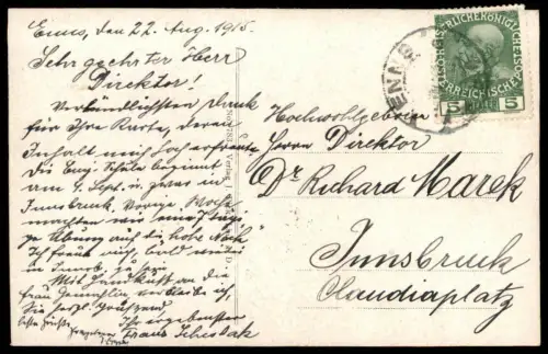 ALTE POSTKARTE ENNS HOLZBRÜCKE KINDER CHILDREN ENFANTS 1915 OBERÖSTERREICH Österreich Austria Ansichtskarte postcard