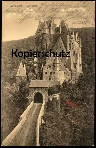 ALTE POSTKARTE BURG ELTZ EINGANG 1909 Wierschem Maifeld Polch Schloss Castle Chateau postcard cpa AK Ansichtskarte