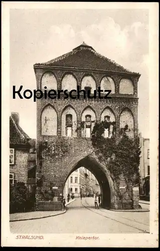 ALTE POSTKARTE STRALSUND KNIEPERTOR STADTTOR TOR VERLAG OTTMAR ZIEHER MÜNCHEN postcard cpa AK Ansichtskarte