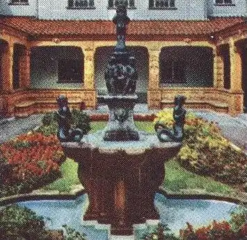 ÄLTERE POSTKARTE GRÜSSE AUS BAD NAUHEIM ZIERHÖFE BADEHAUS Waterspout Fountain Fontaine Mühle Mill Molen cpa postcard AK