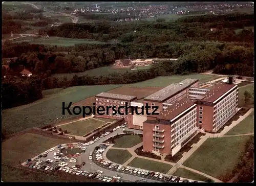 ÄLTERE POSTKARTE FRANZISKUS-HOSPITAL HARDERBERG GEORGSMARIENHÜTTE bei Osnabrück Krankenhaus Hospital cpa AK