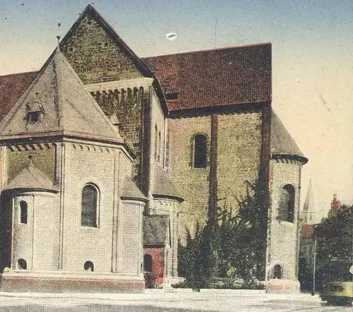 ALTE POSTKARTE BRAUNSCHWEIG DOM STRASSENBAHN Tram Tramway Straßenbahn Feldpost 1916 cpa postcard AK Ansichtskarte