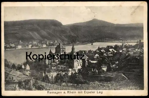 ALTE POSTKARTE REMAGEN AM RHEIN MIT ERPELER LEY PANORAMA Wein cpa postcard AK Ansichtskarte Verlag August Sattler Erpel