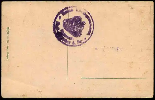 ALTE POSTKARTE BAD MÜNSTER AM STEIN DER RHEINGRAFENSTEIN MIT ZWEI PERSONEN IM VORDERGRUND cpa postcard AK Ansichtskarte