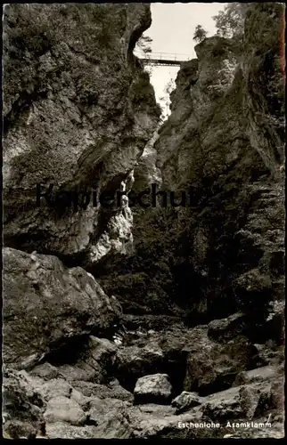 ÄLTERE POSTKARTE ESCHENLOHE ASAMKLAMM Asamschlucht Klamm Ohlstadt Couloir Gorge en trait de scie postcard Ansichtskarte