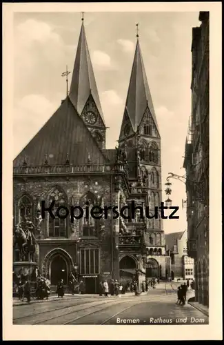 ALTE POSTKARTE BREMEN RATHAUS UND DOM postcard cpa AK Ansichtskarte