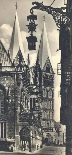 ALTE POSTKARTE BREMEN ZWISCHEN RATSKELLER UND RATSSTUBEN postcard cpa AK Ansichtskarte