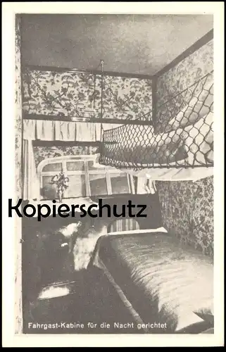 POSTKARTE ZEPPELIN FAHRGAST-KABINE FÜR DIE NACHT REPRO REPRODUKTION dirigeable Aviation dirigible airship cpa postcard