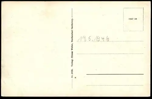 ALTE POSTKARTE NORDSEEBAD NORDERNEY KURHAUS 1946 BÄNKE RAST cpa postcard Ansichtskarte AK