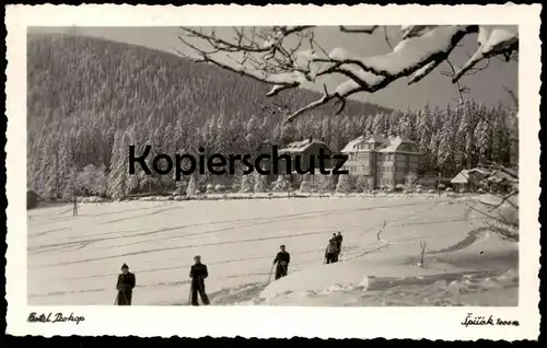 ALTE POSTKARTE HOTEL PROKOP SPICAK SKI Sumava Spitzberg Tschechische Republik ceska republika czech republic postcard